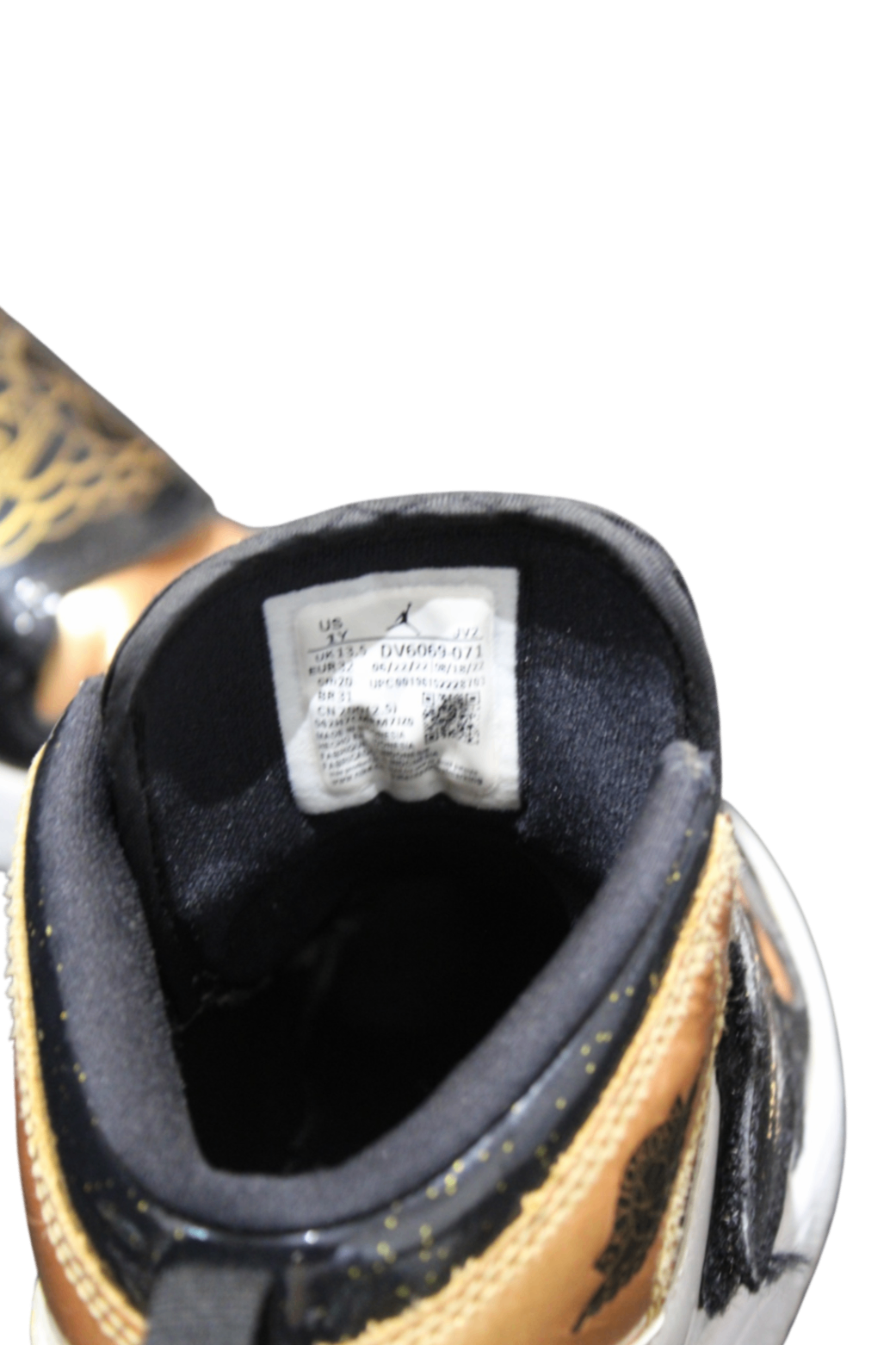 Jordan Shoes, Black, Gold, White, US 12