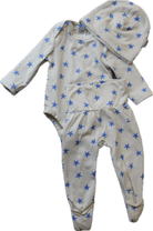 Bonds Pajama Set, White and Blue stars, 0000