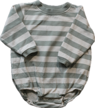 Quincy Mae Bodysuit, Sage green and white striped, 00