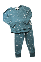 Ergopouch Pajama Set, Teal/Ocean print, 3