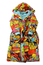 Kip&Co Coat, Multicolour with light blue lining, 6-8