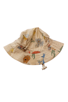 Toshi Hat, Beige with multicoloured animal print, XS