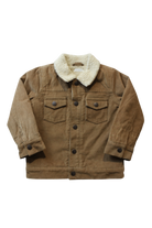 Purebaby Jacket, Brown Cord/Cream sherpa, 3