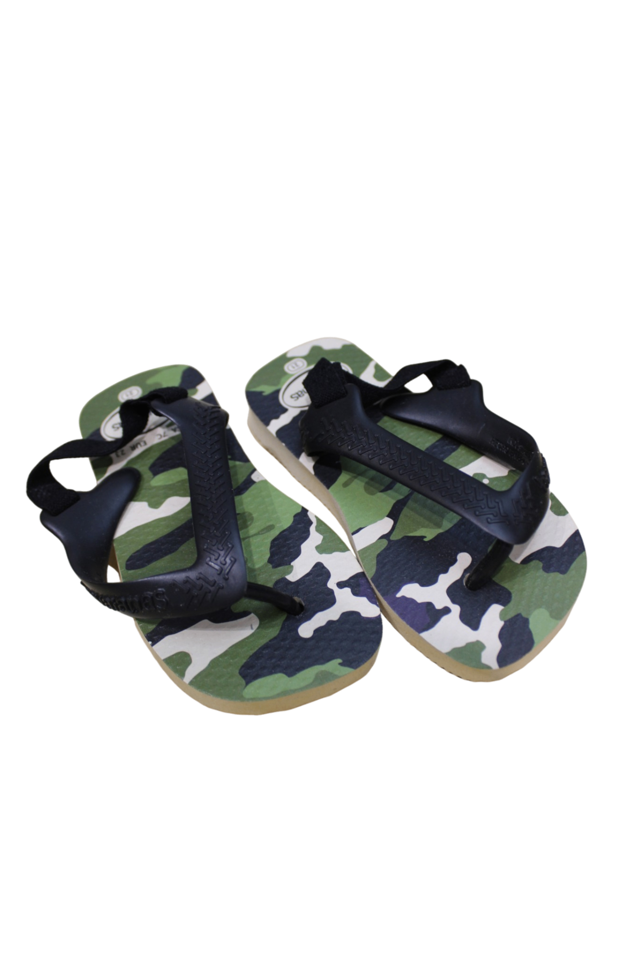 Havaianas Flip Flops, Green, Black, White, US 5/EUR 21