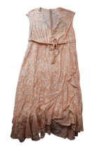 Ripe Nursing Dress, Peach and White, Large/14