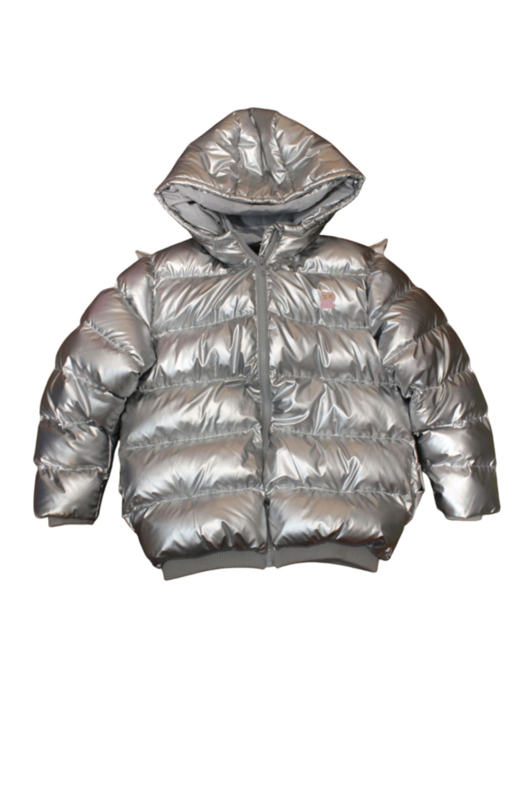 Rock Your Kid Puffer Jacket, Silver, 8