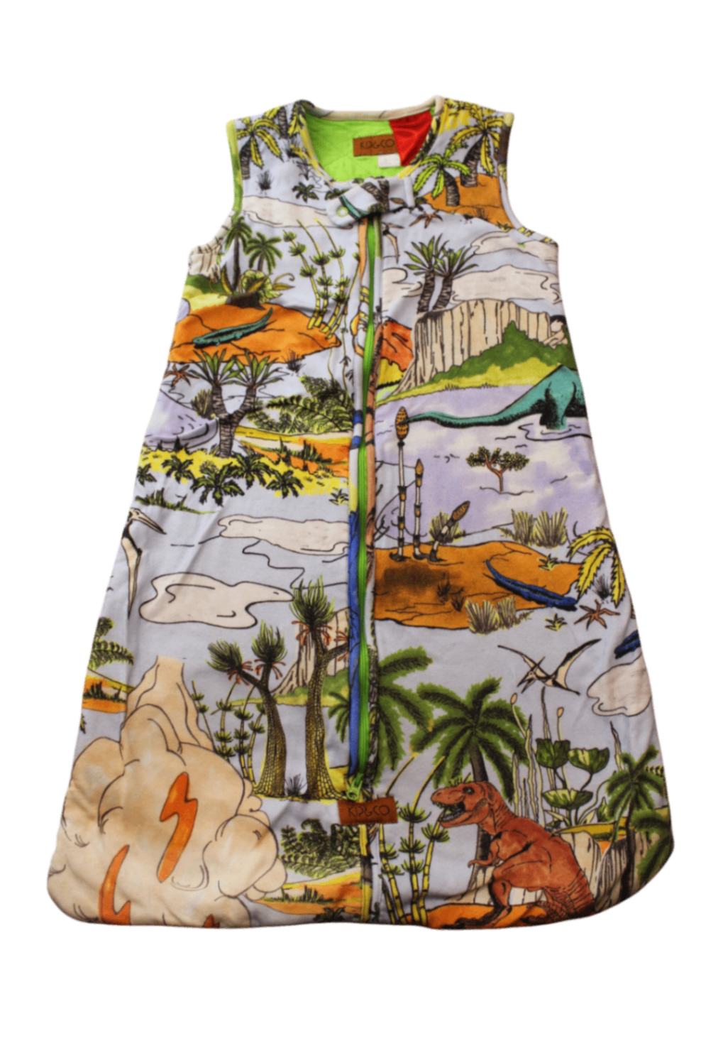 Kip&Co Sleeping Bag, Grey, white, green and multicolour, 3-12M