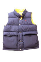 Polo Ralph Lauren Puffer Vest, Navy Blue and Yellow, 10-12