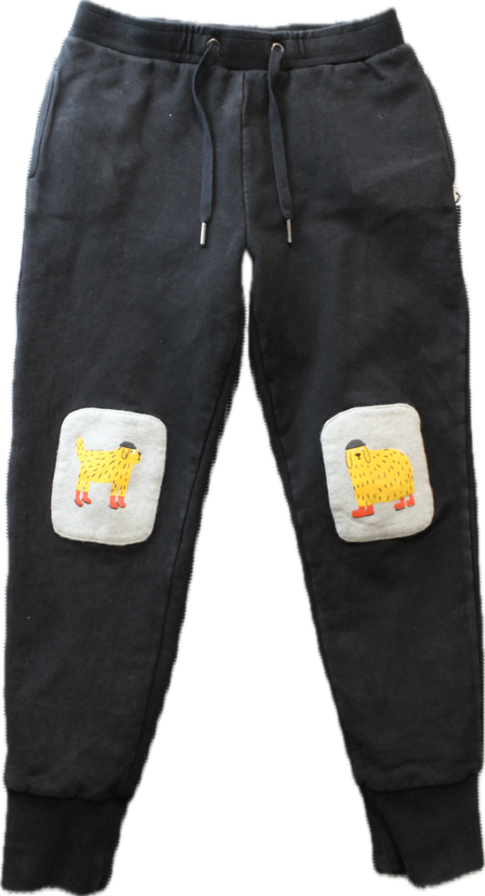 Minti Pants, Black/grey knee patches, 10