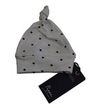 Pappe Beanie, White with navy polka dots, XXS (prem)