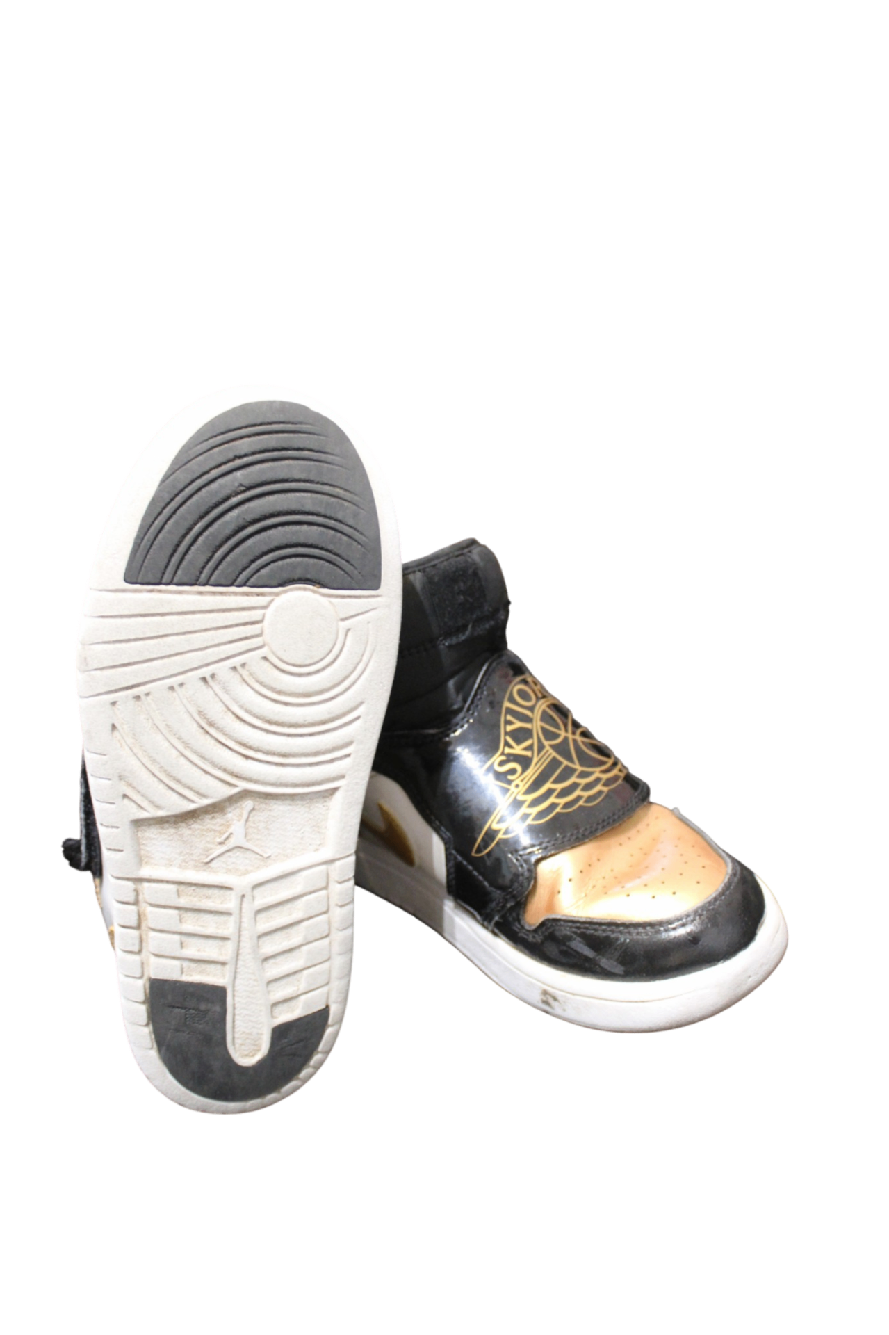 Jordan Shoes, Black, Gold, White, US 12
