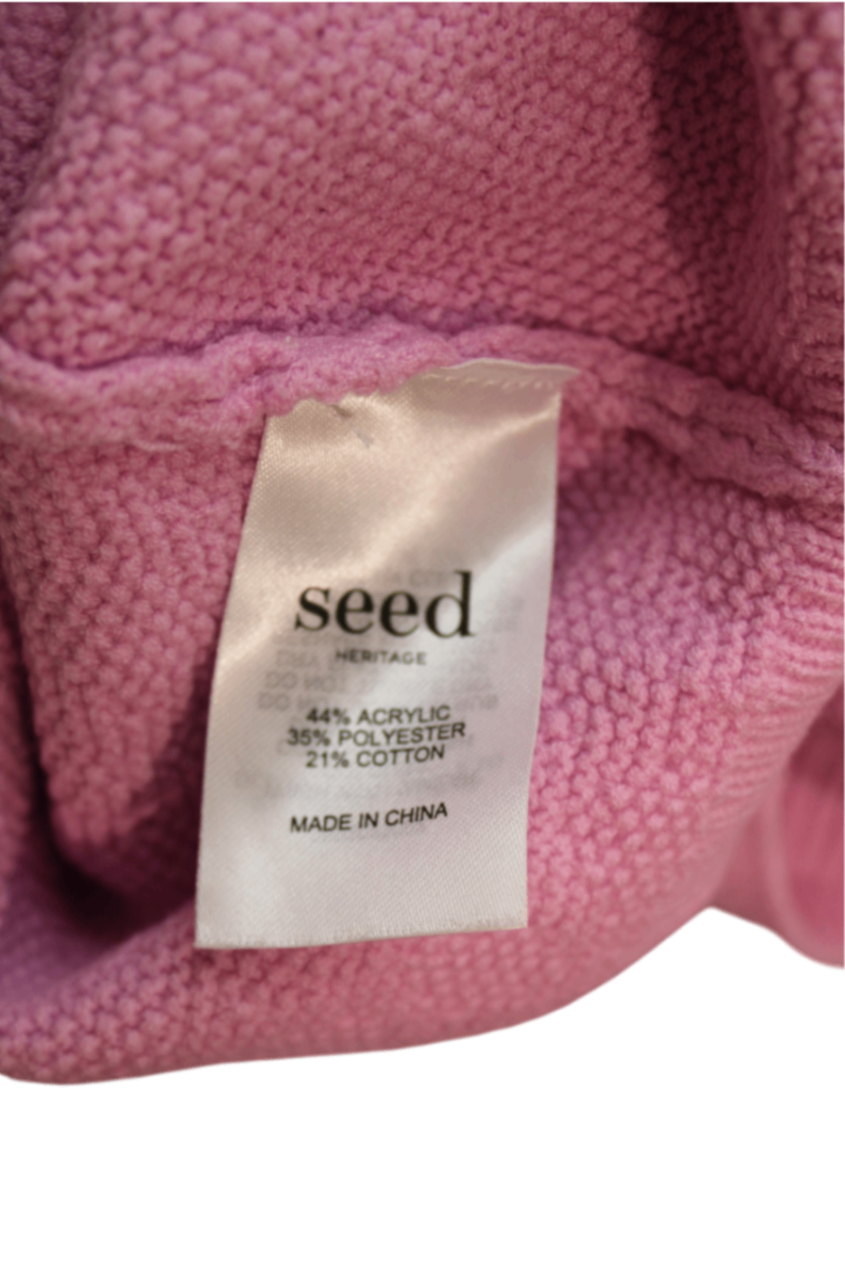 Seed Heritage Jumper, Pink and Cream, 4