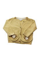 Purebaby Cardigan, Yellow, 6-12 months