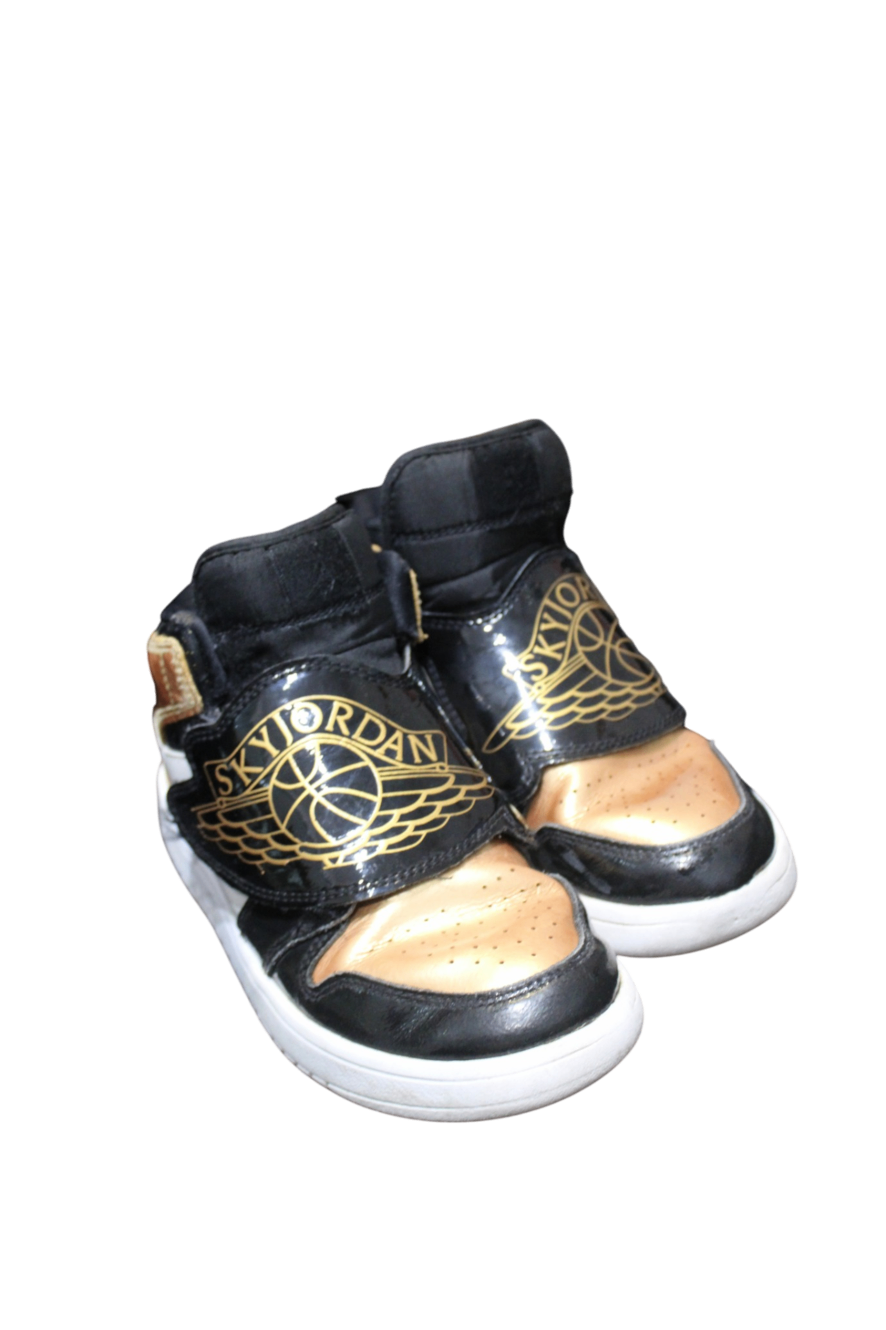 Jordan Shoes, Black, Gold, White, US 12
