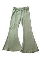 Soll. The Label Flared Leggings, Sage Green, 3