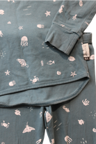 Ergopouch Pajama Set, Teal/Ocean print, 3