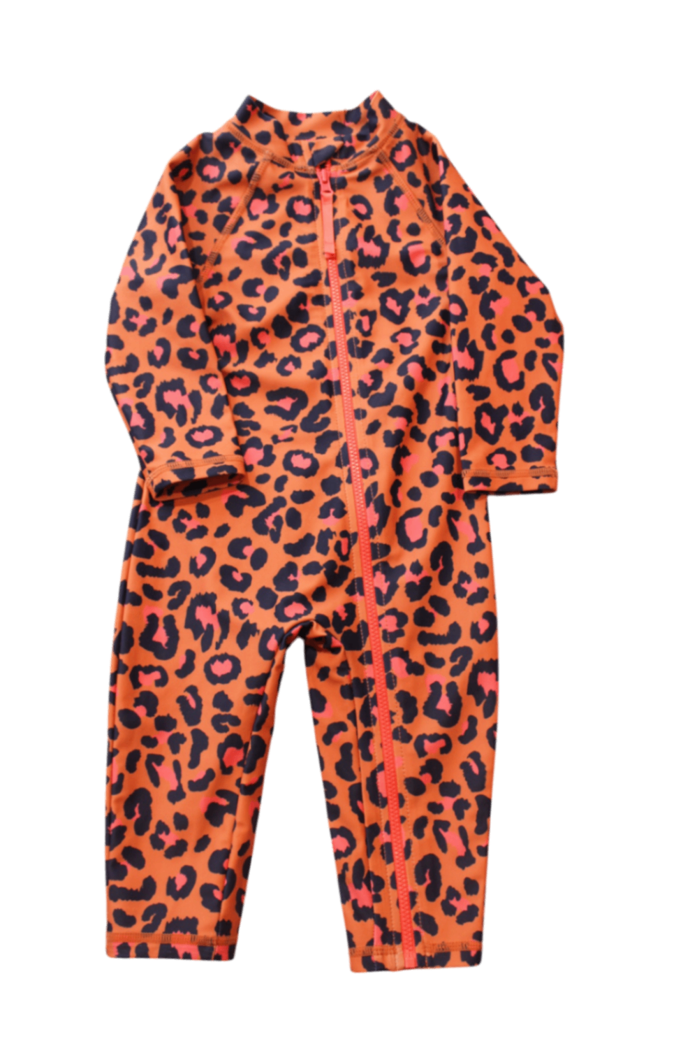 Cancer Council Sunsuit, Orange, black and pink, 0