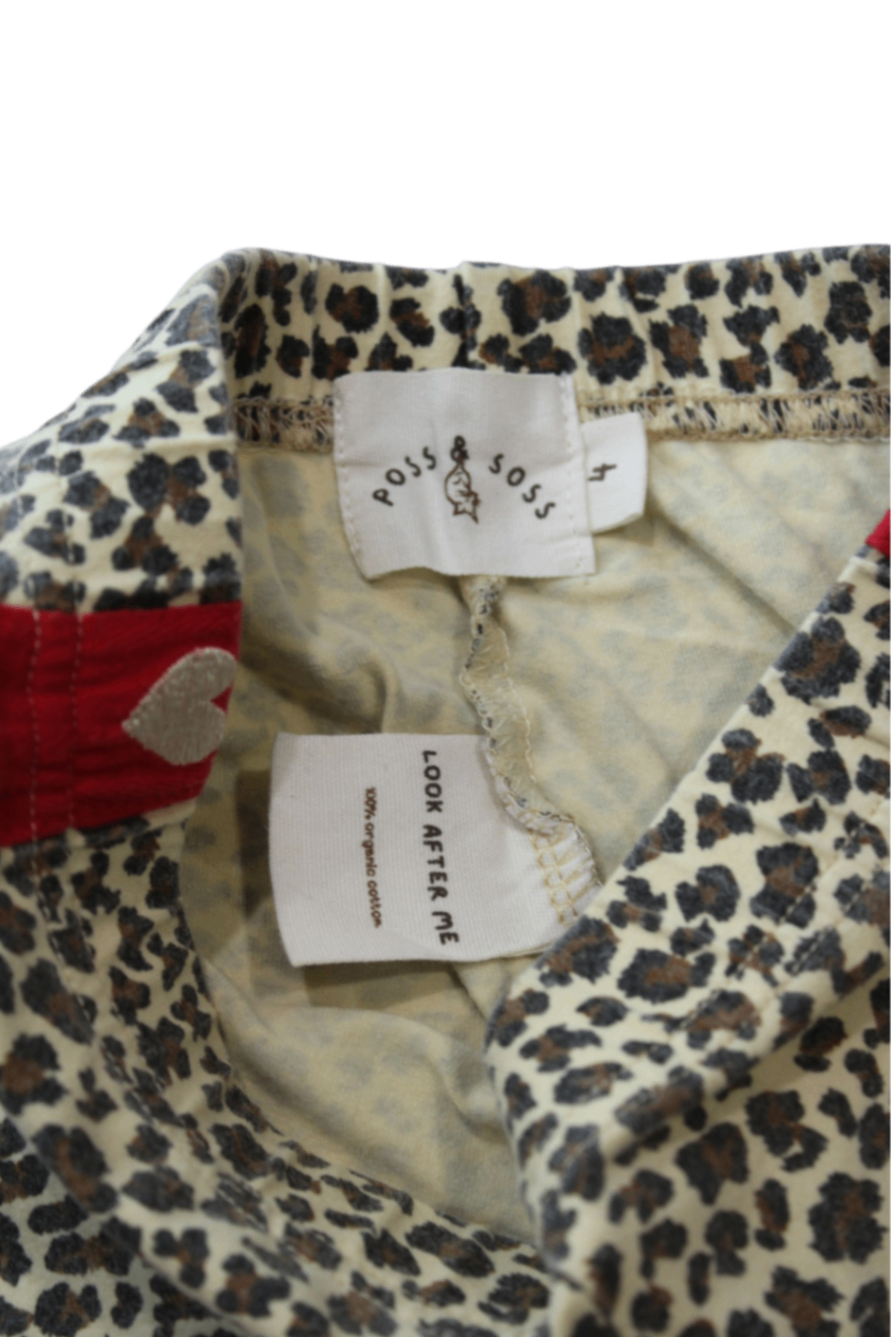 Posh & Soss Flared Leggings, Beige, 4