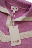 Seed Heritage Jumper, Pink and Cream, 4