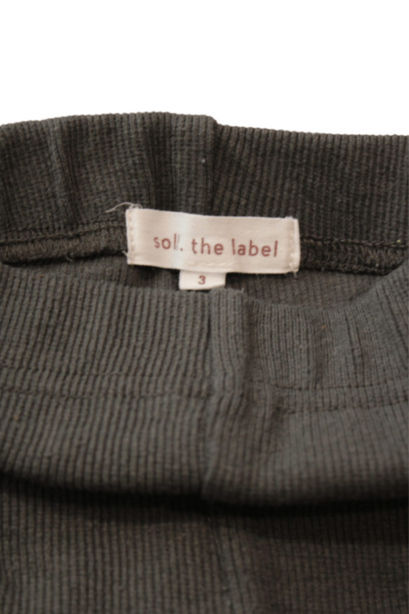 Soll. The Label Flared Leggings, Grey, 3