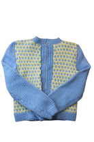 Handknit Cardigan, Blue, 3
