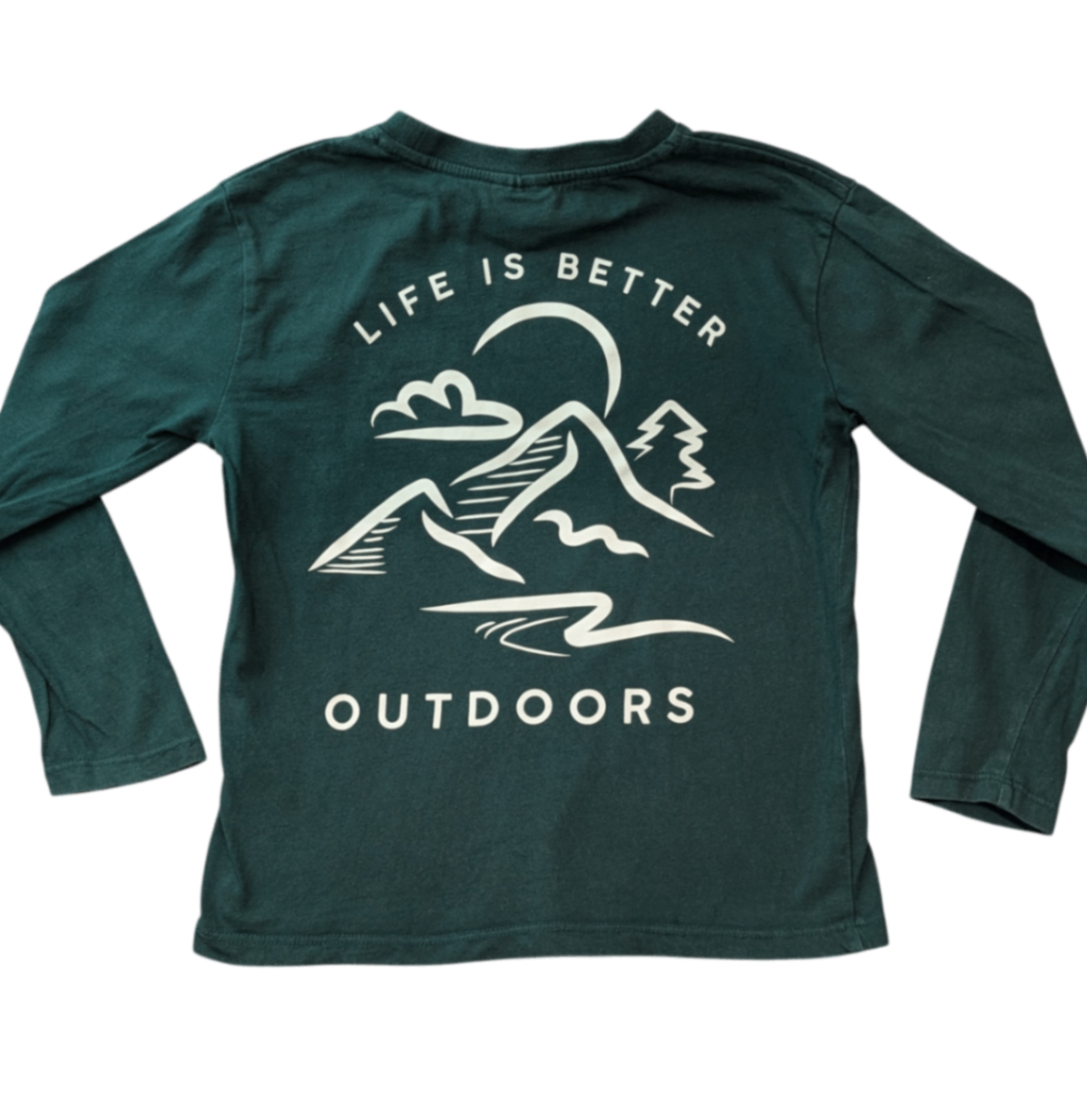 Seed Long-Sleeve T-Shirt, forest green/white, 6