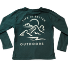 Seed Long-Sleeve T-Shirt, forest green/white, 6