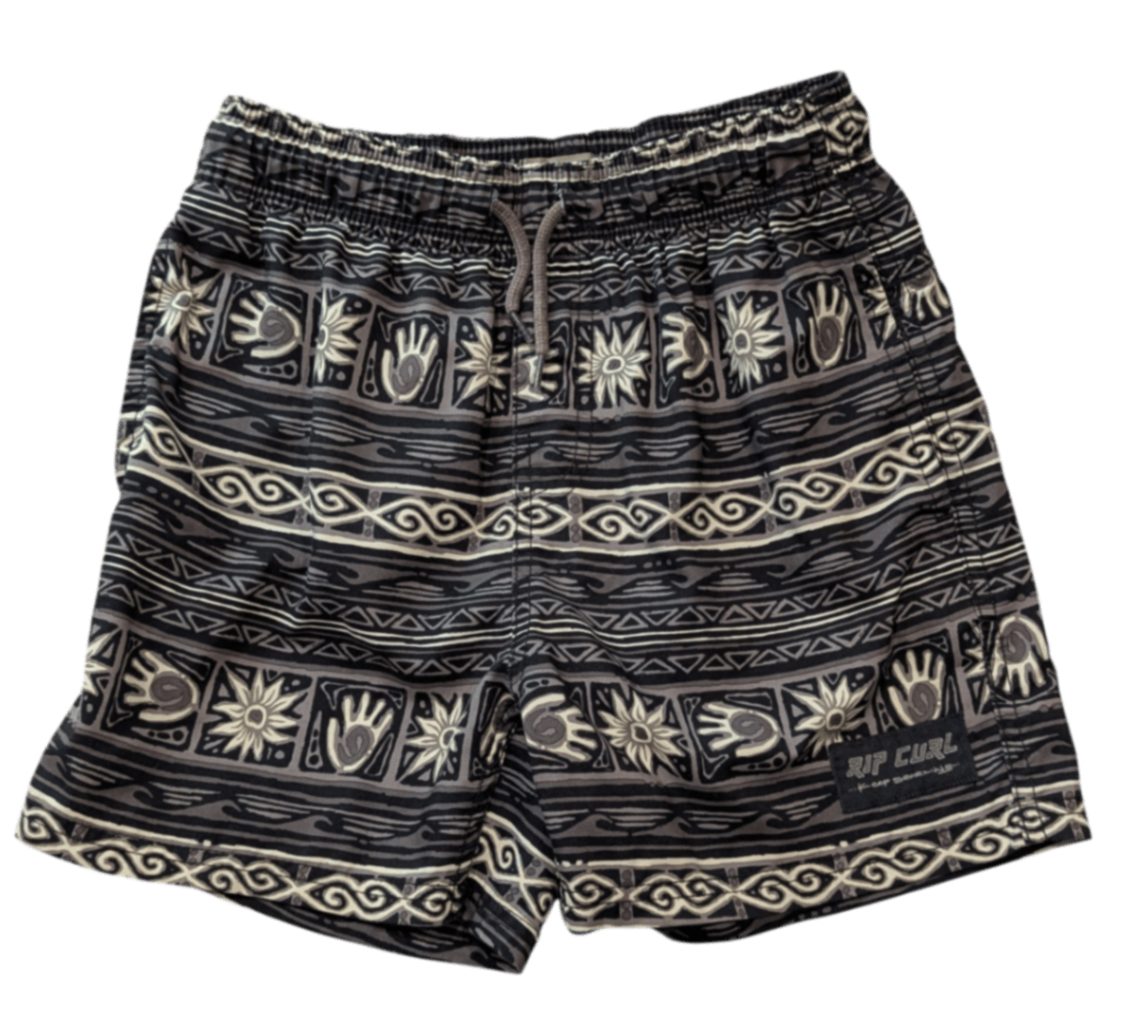 Rip Curl Boardshorts, Black/Grey/Cream Patterned, 10