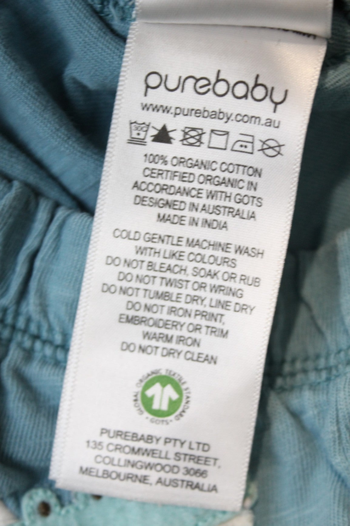 Purebaby Pants, Blue, 0