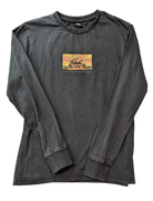 Ghanda Long-Sleeve T-Shirt, Charcoal/Yellow and pink graphic, 10