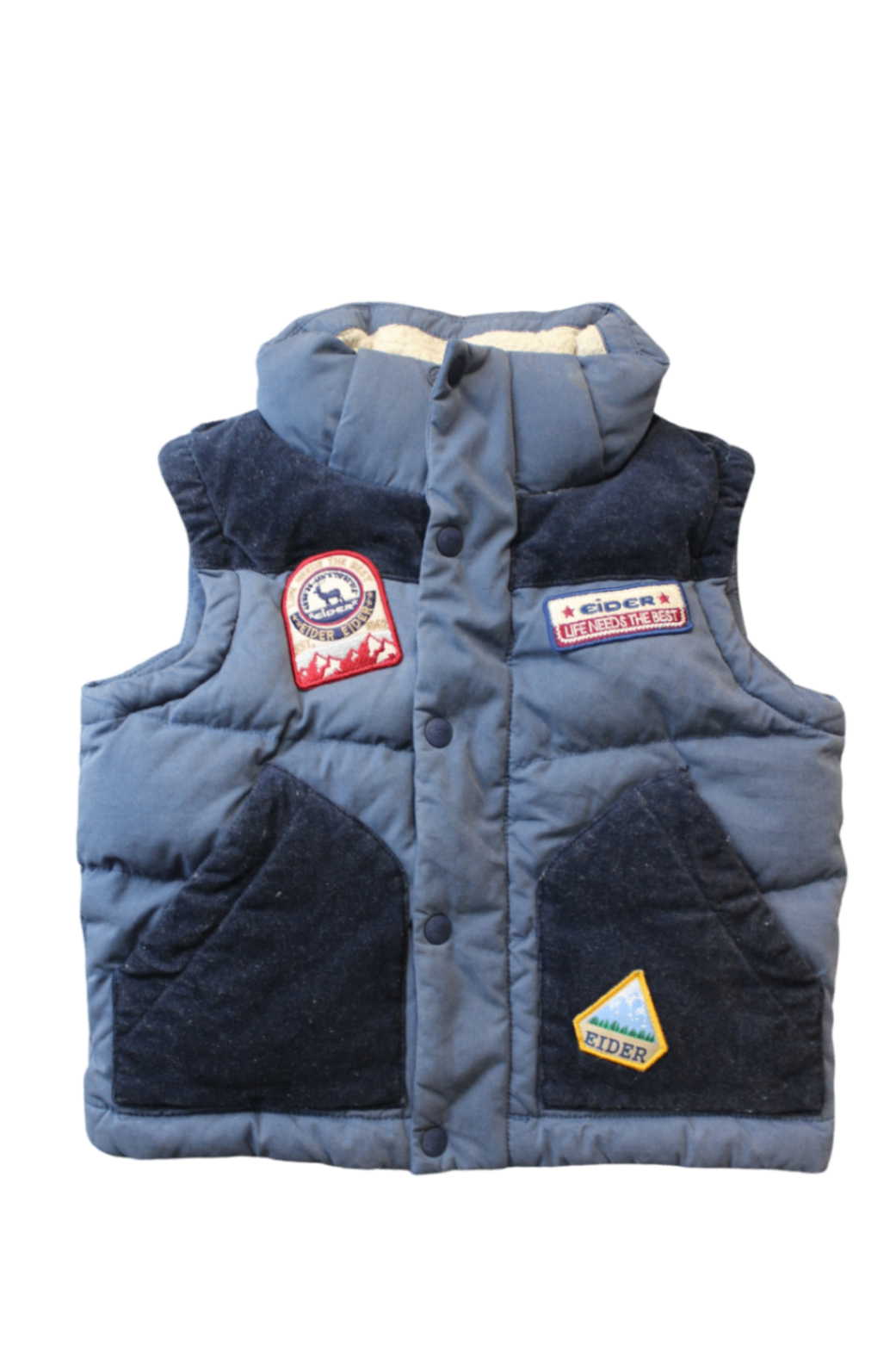Eider Puffer Vest, Blue, 2-3