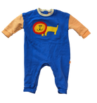 Halcyon Nights Jumpsuit, Blue/Peach, Lion Bouncle Applique, 1