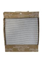 Living Textiles Australia Blanket, Grey and white, 100 x 75 cm