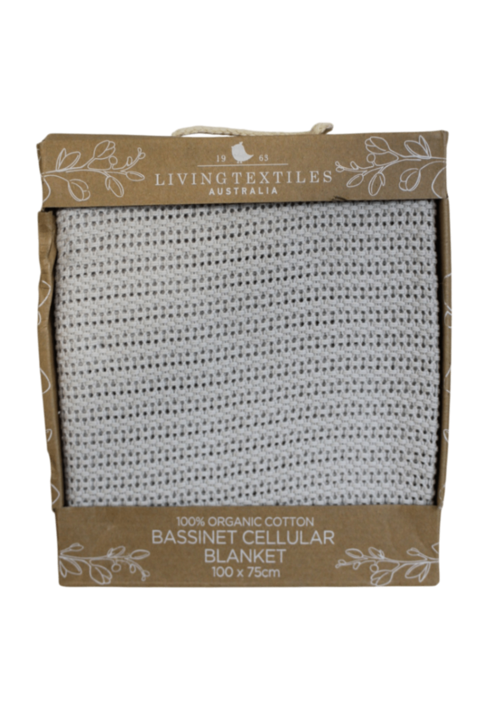 Living Textiles Australia Blanket, Grey and white, 100 x 75 cm
