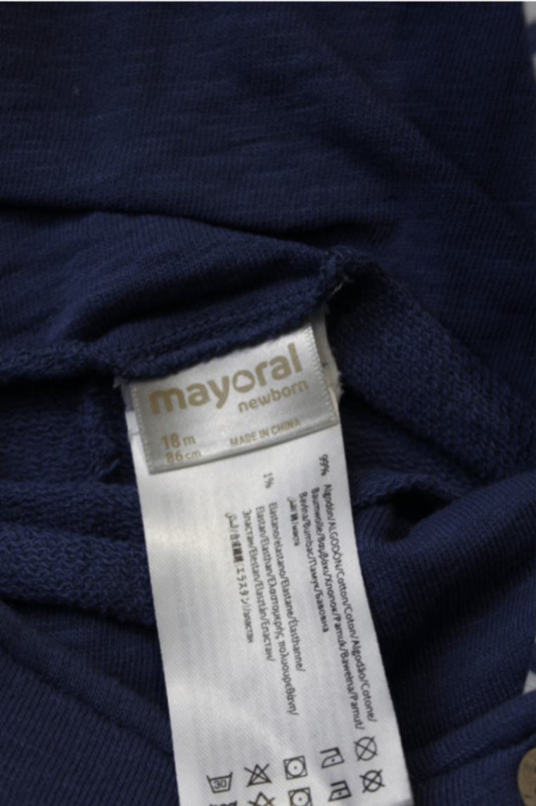 Mayoral Overalls, Navy blue and white, 18m
