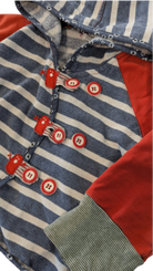 Oishi-m Cardigan, Blue, red, white , 3