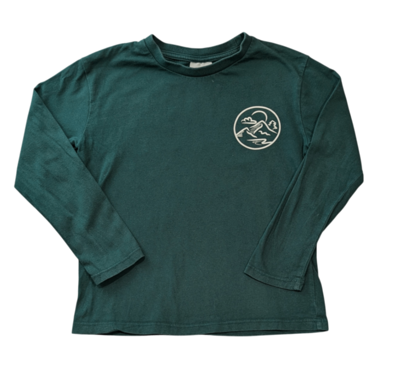 Seed Long-Sleeve T-Shirt, forest green/white, 6