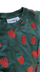 Mini Rodini Jumper, Green/Strawberries, 7-9yrs
