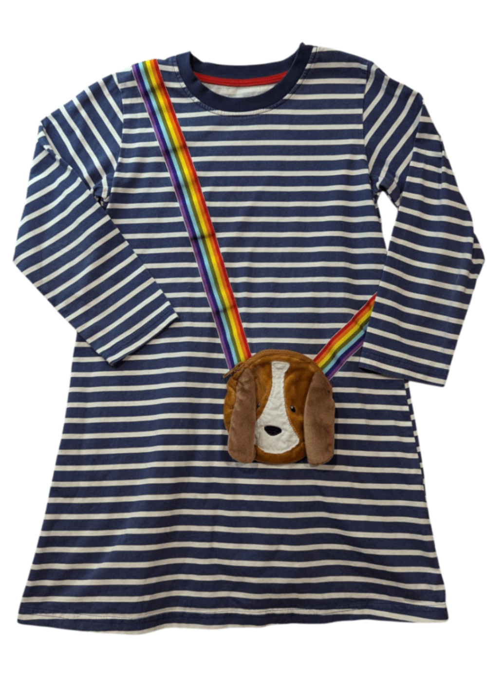 Unbranded Dress, Navy stripe, 7