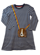 Unbranded Dress, Navy stripe, 7
