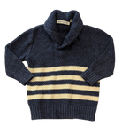 Country Road Knitted Jumper, Navy blue and white, 2