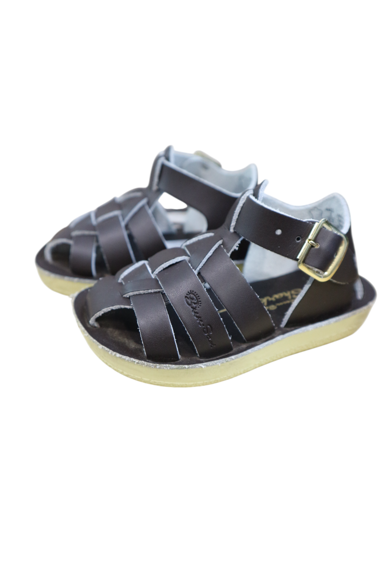 Sun San Saltwater Shark Sandals Salt Water Sharks Toddler Little Kid Brown